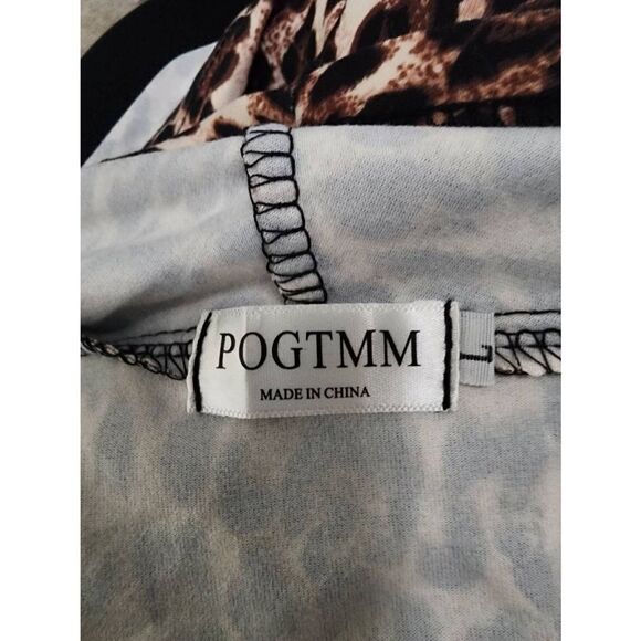 Cheetah Print Bathing Suit Cover Up Or Looks Great With Leggings Size L - Picture 5 of 6